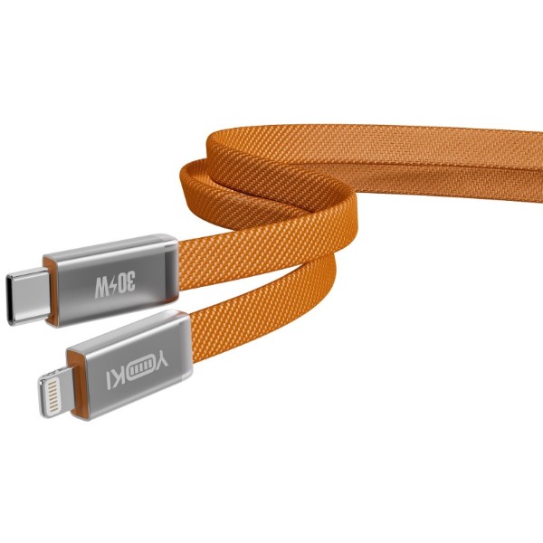 Фото - Кабель YOKI Type-C to iP 30W 1.2m Orange (AI65 AIR)